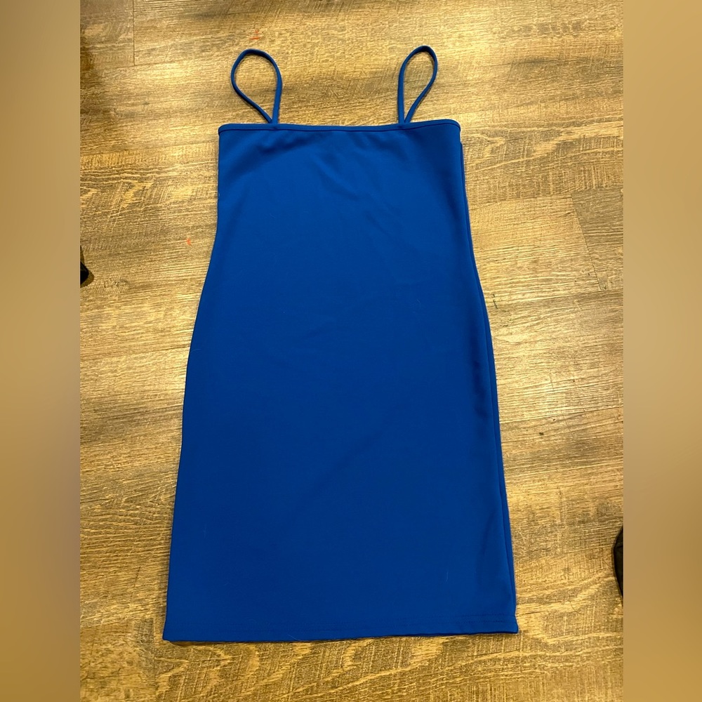 Royal blue bodycon dress